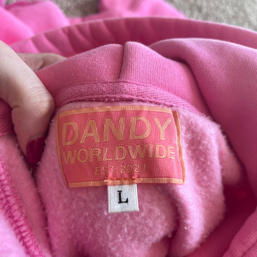 "Quality Time" Oversized Lux Hoodie in Pink - Picture 8 of 8